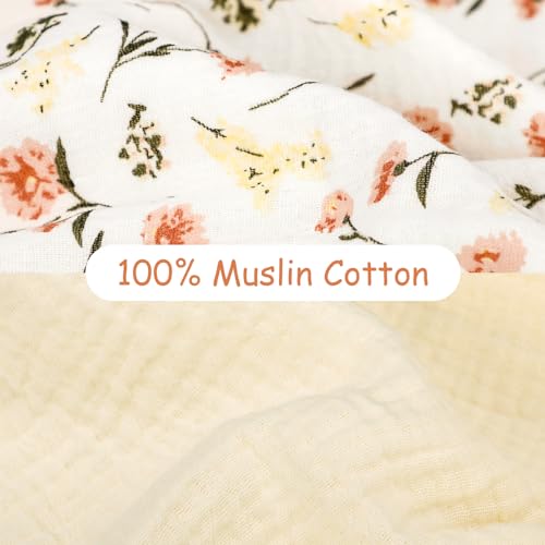 DILIMI Baby Lounger Cover, 2 Pack Yellow Flower, Soft & Comfortable