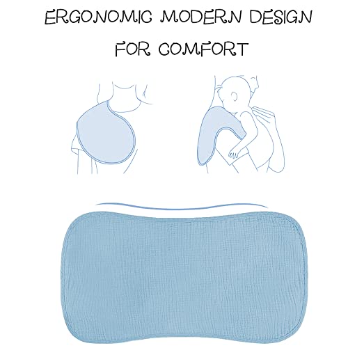 Konssy 6-Pack Large Cotton Burp Cloths for Newborns