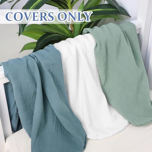 White Organic Cotton Muslin Baby Lounger Cover