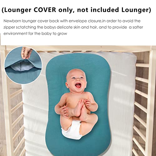 Organic Cotton Muslin Lounger Cover - 2 Pack for Newborns & Infants